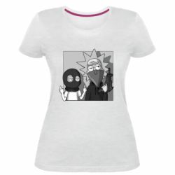 Женская премиум футболка Rick and Morty Bandits - PrintSalon