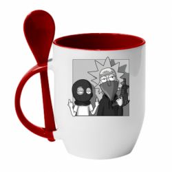 Чашка с ложкой Rick and Morty Bandits - PrintSalon