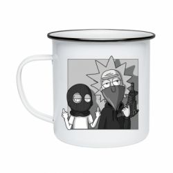 Кружка эмалированная Rick and Morty Bandits - PrintSalon
