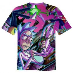 Мужская футболка 3D Rick and Morty cartoon-PrintSalon Мужская футболка 3D Rick and Morty cartoon