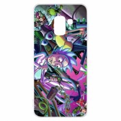 Чохол для Samsung A8 2018 Rick and Morty cartoon - PrintSalon