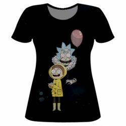 Женская футболка 3D Rick and Morty: It-PrintSalon Женская футболка 3D Rick and Morty: It