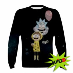 Дитячий 3D світшот Rick and Morty: It - PrintSalon