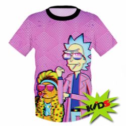 Дитяча 3D футболка Rick and Morty Miami - PrintSalon