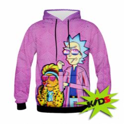 Дитяче 3D худі Rick and Morty Miami - PrintSalon