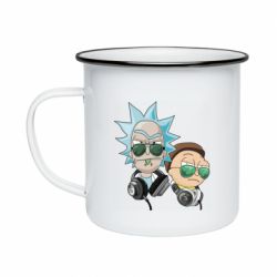 Кружка эмалированная Rick and Morty on style - PrintSalon