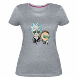 Женская премиум футболка Rick and Morty on style - PrintSalon