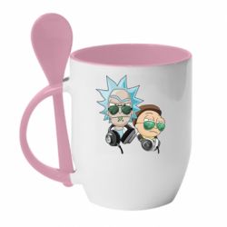 Чашка с ложкой Rick and Morty on style - PrintSalon