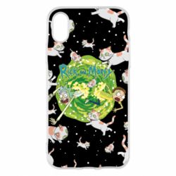 Чохол для iPhone X/Xs Rick and Morty Schrodinger cats and Einstein - PrintSalon