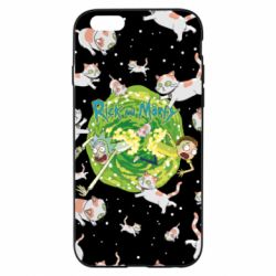 Чохол для iPhone 6/6S Rick and Morty Schrodinger cats and Einstein - PrintSalon