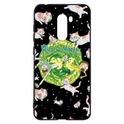 Чохол для Xiaomi Pocophone F1 Rick and Morty Schrodinger cats and Einstein - PrintSalon