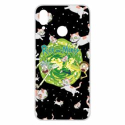 Чохол для Huawei P Smart Plus 2018 Rick and Morty Schrodinger cats and Einstein - PrintSalon