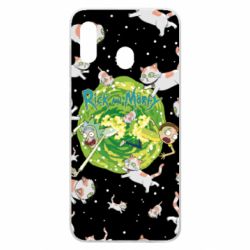 Чохол для Samsung A20 Rick and Morty Schrodinger cats and Einstein - PrintSalon