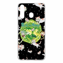 Чохол для Samsung A60 Rick and Morty Schrodinger cats and Einstein - PrintSalon