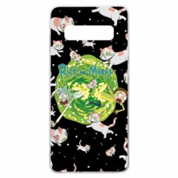 Чохол для Samsung S10+ Rick and Morty Schrodinger cats and Einstein - PrintSalon