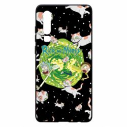 Чохол для Huawei P30 Rick and Morty Schrodinger cats and Einstein - PrintSalon