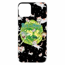 Чохол для iPhone 11 Rick and Morty Schrodinger cats and Einstein - PrintSalon