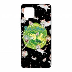 Чохол для Samsung A42 5G Rick and Morty Schrodinger cats and Einstein - PrintSalon