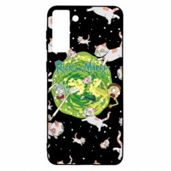 Чохол для Samsung S21+ Rick and Morty Schrodinger cats and Einstein - PrintSalon