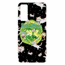 Чохол для Huawei P Smart 2021 Rick and Morty Schrodinger cats and Einstein - PrintSalon