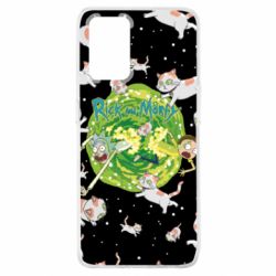 Чохол для Oppo A74 4G Rick and Morty Schrodinger cats and Einstein - PrintSalon