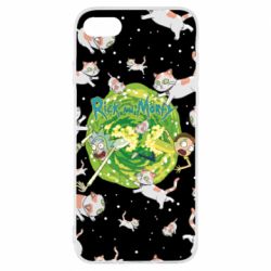 Чохол для iPhone 8 Rick and Morty Schrodinger cats and Einstein - PrintSalon