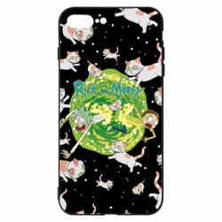 Чохол для iPhone 8 Plus Rick and Morty Schrodinger cats and Einstein - PrintSalon