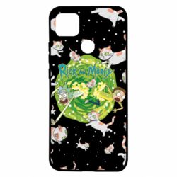 Чохол для Xiaomi Redmi 9c Rick and Morty Schrodinger cats and Einstein - PrintSalon