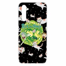 Чохол для Realme 6 Rick and Morty Schrodinger cats and Einstein - PrintSalon