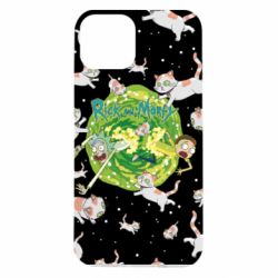 Чохол для iPhone 14 Rick and Morty Schrodinger cats and Einstein - PrintSalon