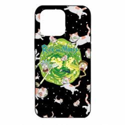 Чохол для iPhone 14 Pro Max Rick and Morty Schrodinger cats and Einstein - PrintSalon