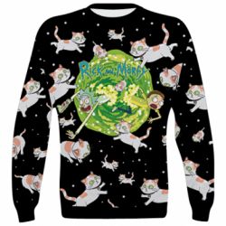 3D світшот Rick and Morty Schrodinger cats and Einstein - PrintSalon