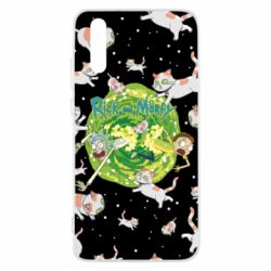 Чохол для Huawei P20 Rick and Morty Schrodinger cats and Einstein - PrintSalon