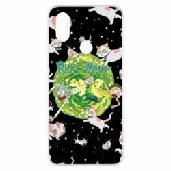 Чохол для Xiaomi Mi A2 Rick and Morty Schrodinger cats and Einstein - PrintSalon