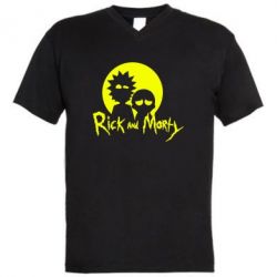 Мужская футболка  с V-образным вырезом Rick and Morty1 - PrintSalon