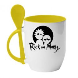 Чашка с ложкой Rick and Morty1 - PrintSalon