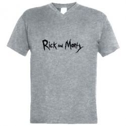 Мужская футболка  с V-образным вырезом Rick and  Morty - PrintSalon