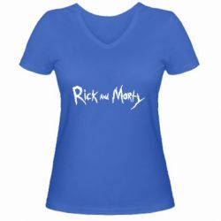 Женская футболка с V-образным вырезом Rick and  Morty - PrintSalon