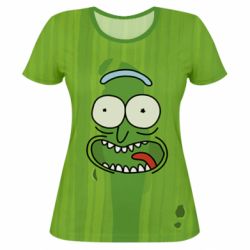 Женская футболка 3D Rick Cucumber-PrintSalon Женская футболка 3D Rick Cucumber