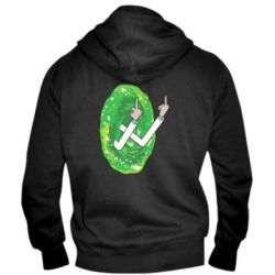 Мужское худи на молнии Rick Fuck you all - PrintSalon