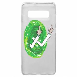 Чехол для Samsung S10+ Rick Fuck you all - PrintSalon