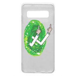 Чехол для Samsung S10 Rick Fuck you all - PrintSalon