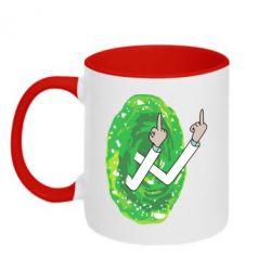 Чашка двухцветная 320ml Rick Fuck you all - PrintSalon