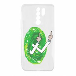Чехол для Xiaomi Redmi 9 Rick Fuck you all - PrintSalon