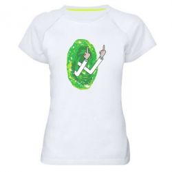 Женская футболка для спорта Rick Fuck you all - PrintSalon