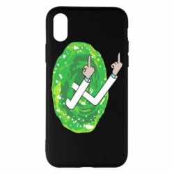 Чехол для iPhone X/Xs Rick Fuck you all - PrintSalon