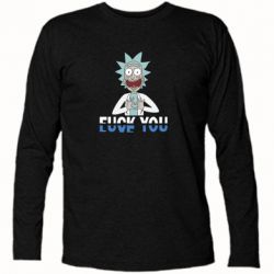 Футболка с длинным рукавом Rick fuck you - PrintSalon