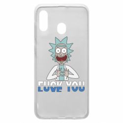 Чехол для Samsung A20 Rick fuck you - PrintSalon