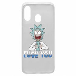 Чехол для Samsung A40 Rick fuck you - PrintSalon