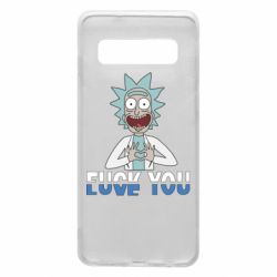 Чехол для Samsung S10 Rick fuck you - PrintSalon